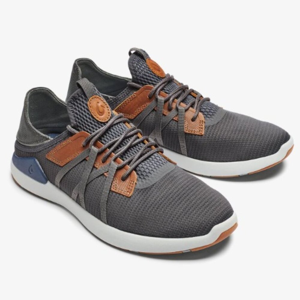 OluKai Mio Li Sneakers Size 8 Vintage Indigo Mesh Lace-Up Athletic Comfort Shoes